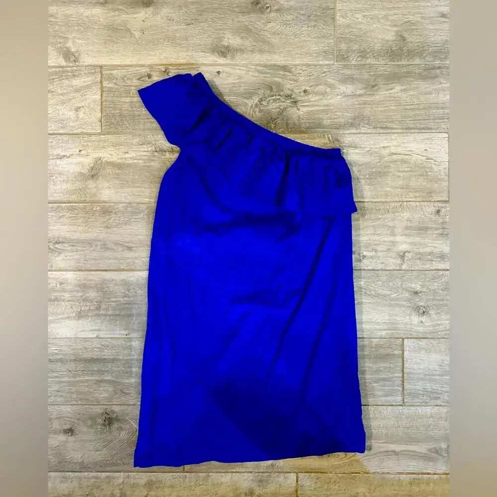 J. Crew Factory Ruffle One Shoulder Dress - Picture 2 of 3